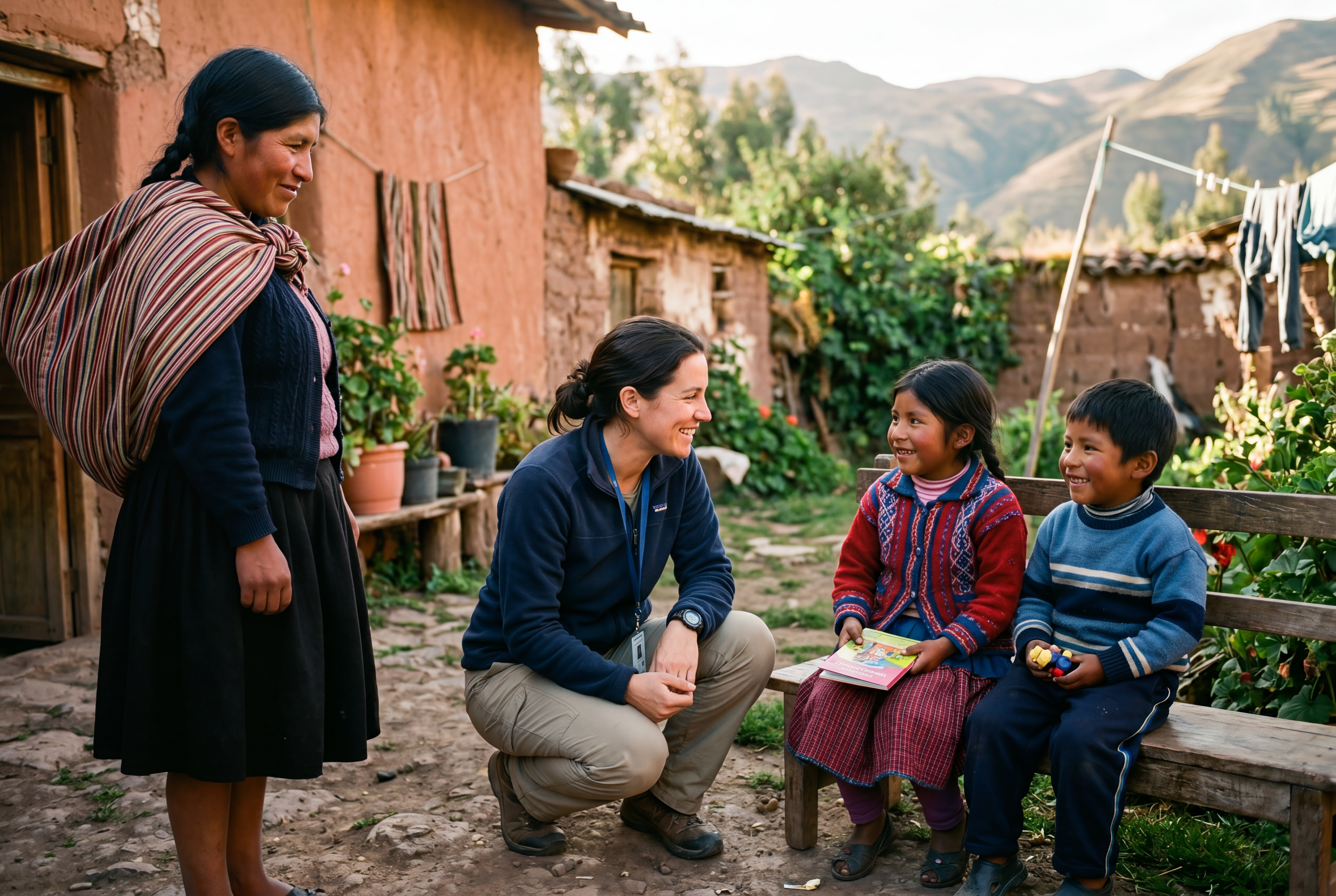 Apoyo social y acompañamiento a niños en comunidades vulnerables